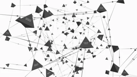 Fly through abstract digital connection. Network data. Seamless loop Stock Footage 104999159