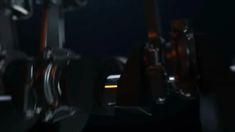 Fly-Through Animation of V8 Engine Components Stock Footage 306051766