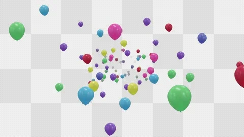 Fly Through Balloons Stock Footage 200557006