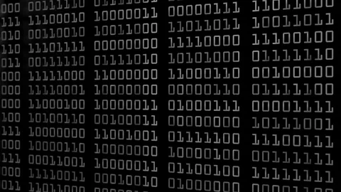 Fly through of blocks of binary numbers Stock Footage 92525118