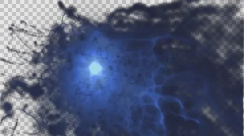 Fly through blue magic smoke loop - Transparent 4K Stock Video Stock Footage 63623702