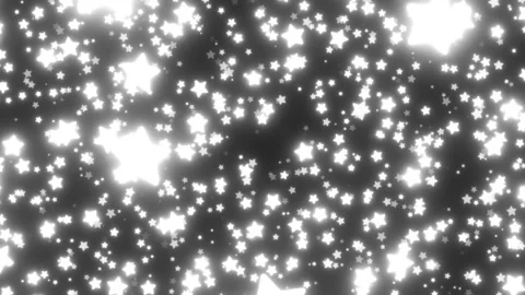 Fly Through Bright White Luminous Glow Stars In Dreamy Dark Space Stock Footage 309378713
