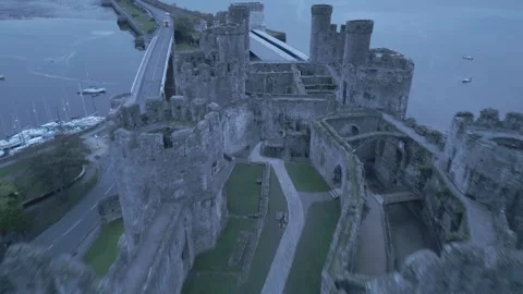 Fly through Castle Stock Footage 289836080