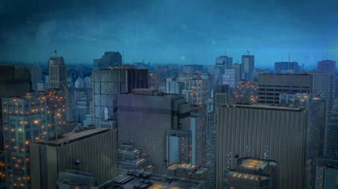 Fly through the city hd Stock Footage 30435900