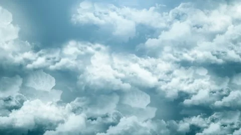 Fly Through The Clouds Video stock 7747828