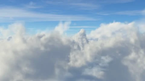 Fly Through the clouds Stock Footage 12692511