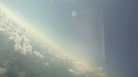 Fly through clouds on the plane Video stock 53166561