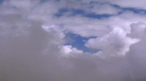 Fly through clouds quick Stock Footage