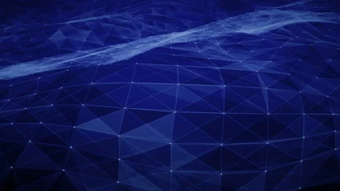 Fly in through connecting lines and triangles plexus waves .zoom 2 Stock Footage 86094336