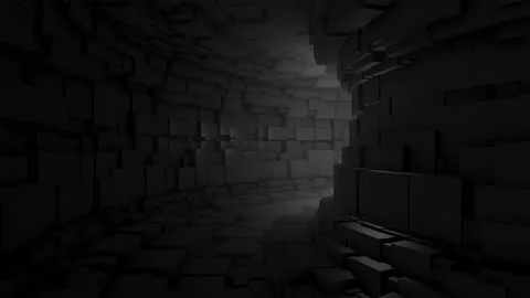 Fly through an endless black tunnel Video stock 91350390