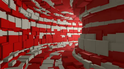 Fly through an endless tunnel 스톡 동영상 91350658