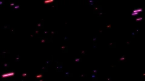 Fly Through Glowing Neon Line Rain Particles Shining Bright Light Stock Footage 125068988