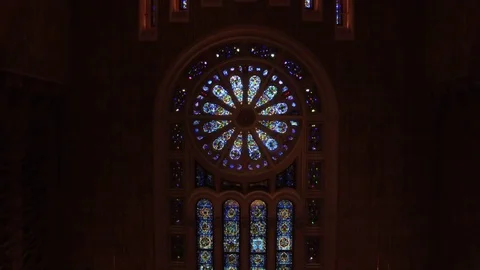 Fly through inside Temple Synagogue Church - NYC 4 Stock Footage 77702694