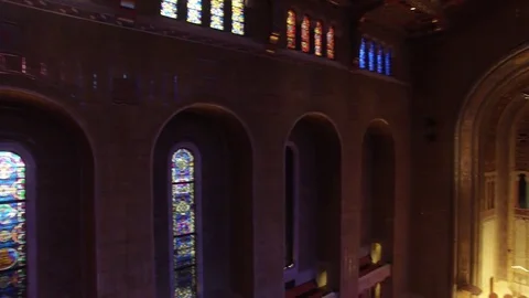 Fly through inside Temple Synagogue Church - NYC 8 Stock Footage 77702967