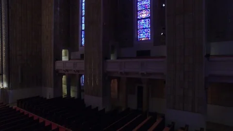 Fly through inside Temple Synagogue Church - NYC 1 Stock Footage 77703072