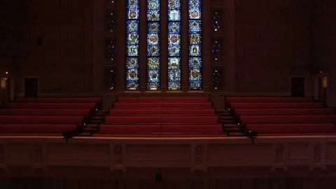Fly through inside Temple Synagogue Church - NYC 2 Stock Footage 77703130