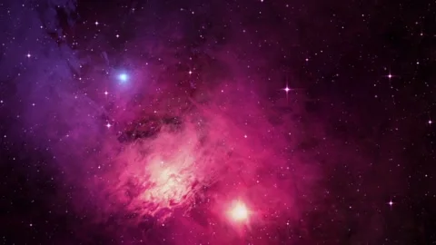 Fly through large clusters of stars and galaxies to the far reaches Stock Footage 252724524