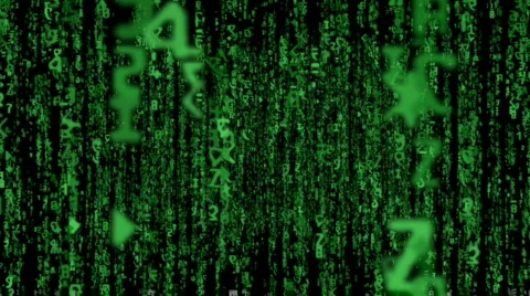 Fly through matrix code loopable Vidéo 637867