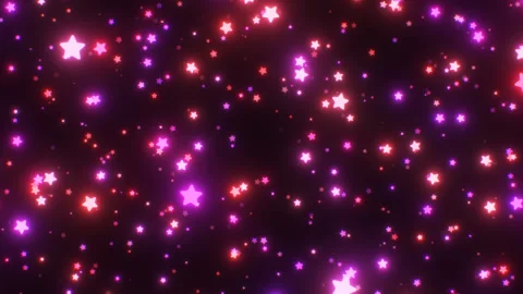 Fly Through Millions Of Tiny Rotating Red Purple Pink Stars In Space Stock Footage 318417367