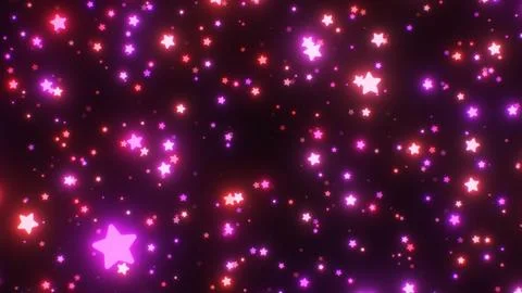 Fly Through Millions Of Tiny Rotating Red Purple Pink Stars In Space Stock Illustration