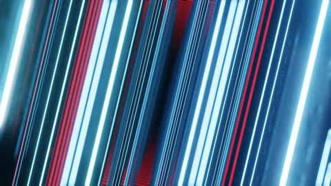 Fly through mirror designs form tunnel technology cyberspace with neon glow. Sci Stock Footage 275876863