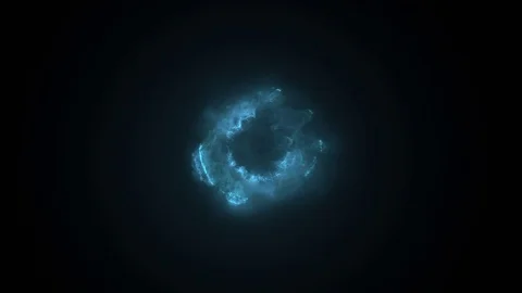 Fly through nebula in space / fly through elementary particle / fly through unde Stock Footage 82469773