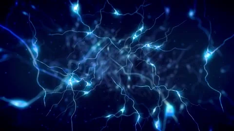 Fly through a neuron cell network Stock Footage