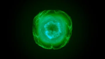 Fly through: organic cell / elementary particle / underwater plankton / fractal  Stock Footage 85814750