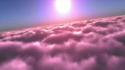 Fly through pink clouds with  sun 스톡 동영상 21361304