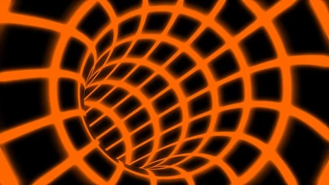 Fly through Retro Rainbow Neon Tunnel Grid Glowing Bright Colorful Light Stock Footage 117240787