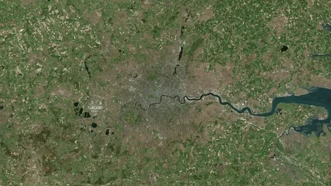 Fly through space to London Stock Footage 78593596