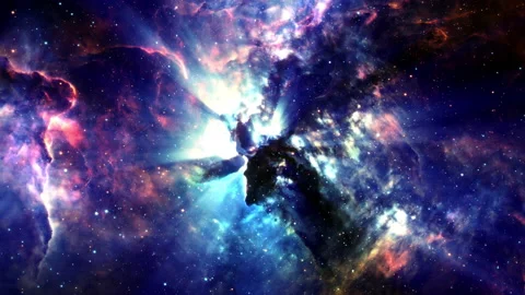 Fly through Space star field like heaven loop Video stock 156548166