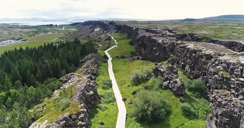 Fly through Tectonic rift Stock Footage 80441101