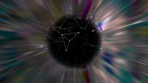 Fly through the Tunnel Abstract Animation Stock Footage 123475829