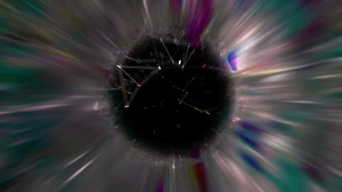 Fly through the Tunnel Abstract . Ilustración de archivo