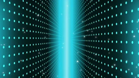 Fly through walls of dots towards the light. Stock Footage 169391056