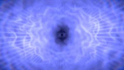 Fly thru blue audio waveform beats signal tunnel pulsating Stock Footage 125570256