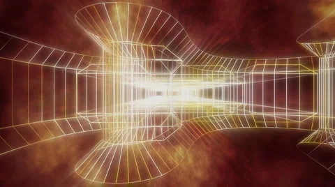 Fly Thru Wireframe Background Stock Footage 888676