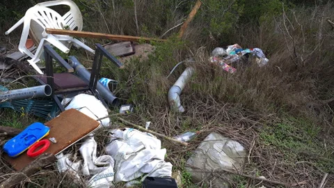 Fly tipping. Stock-Footage 164763332