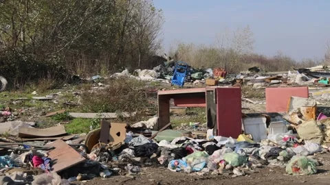 Fly Tipping Land Video stock 171734428