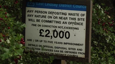 Fly Tipping Warning Stock Footage 252397295