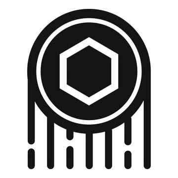 Fly token icon simple . Nft fungible coin 库存插图
