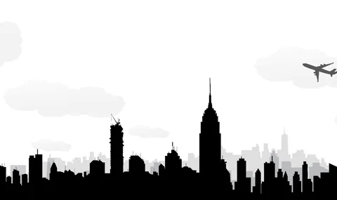 Fly on Top of the city Stock Footage 127382442