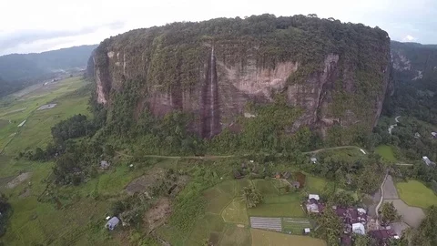 Fly Toward Waterfall, Indonesia Stock Footage 73917909