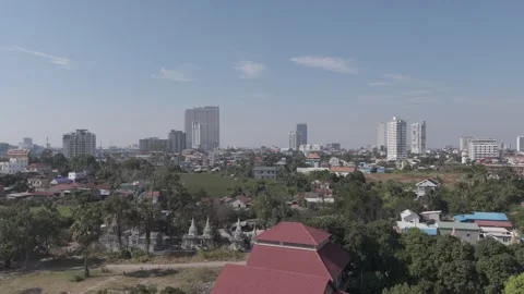 Fly towards the city Stock Footage 298170769