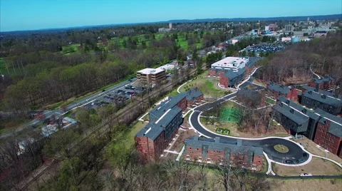 Fly Towards Golf Course At Princeton University 動画素材 62299397