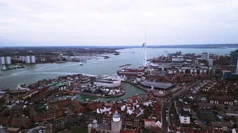 Fly towards Harbour Daytime Stock Footage 234926868