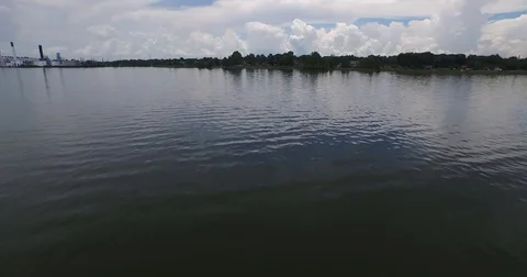 Fly Towards Shore Stock Footage 70731265