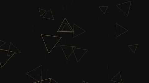 Fly triangles elements on dark space Stock Footage 215388043