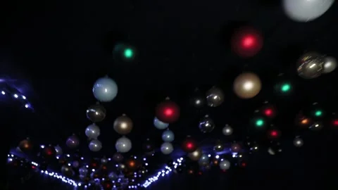 Fly trough the balls Stock Footage 144286547